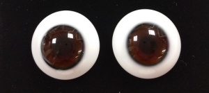 Tinks MIDNIGHT BROWN Lauscha Flat Back Solid Crystal Glass Eyes